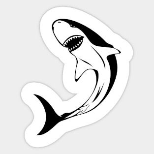 shark silhouette Sticker